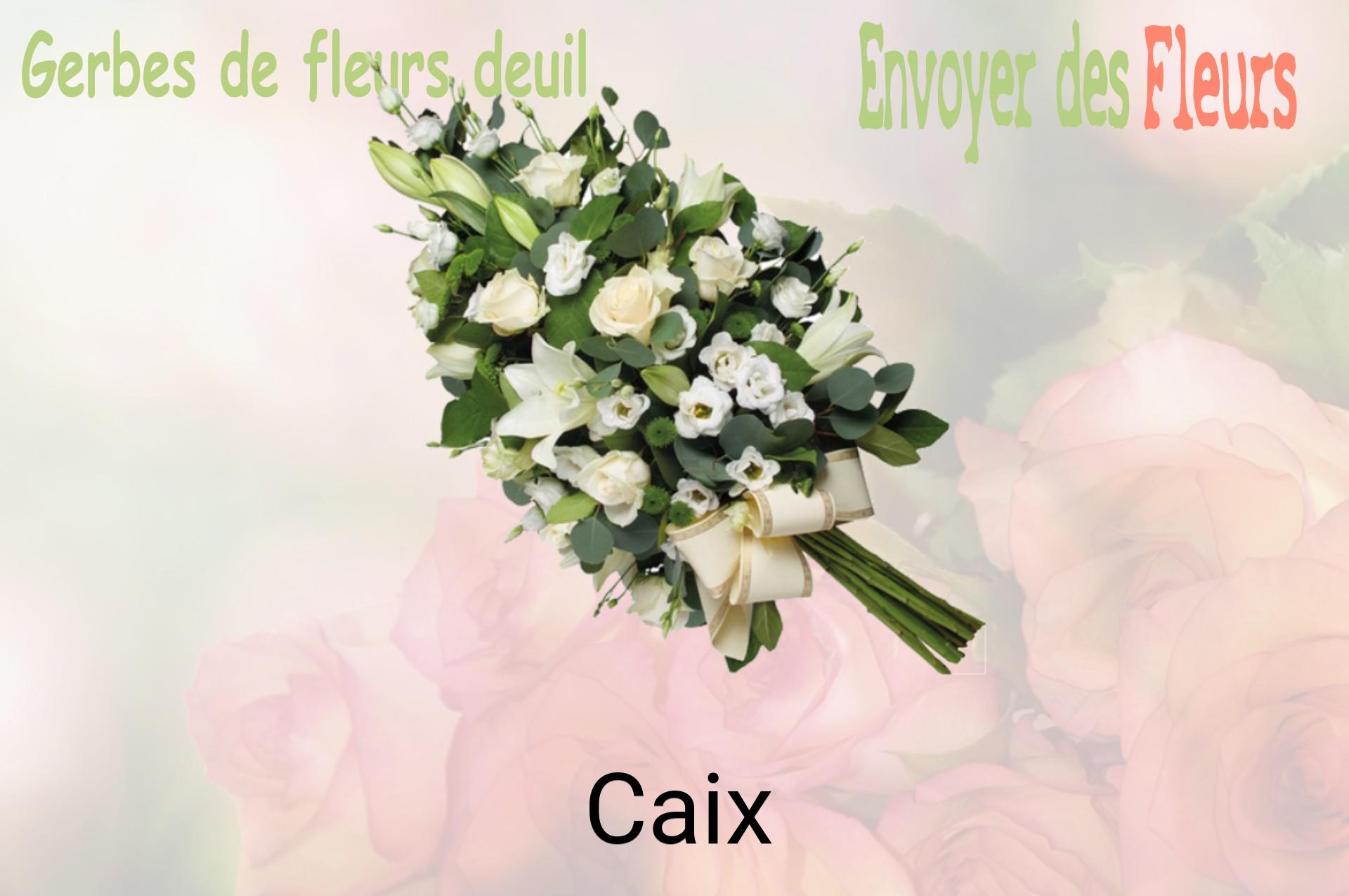 Gerbe de fleurs de deuil livrée à Caix